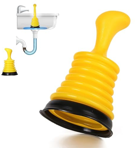 WOOXGEHM Pömpel Pümpel, Saugnapfdesign Klein Pömpel Abfluss, Spül und Abflusskolben, Rohrreinigungswerkzeug für Küche, Waschbecken, Bad und Dusche, Klein, Verhindert Verstopfungen