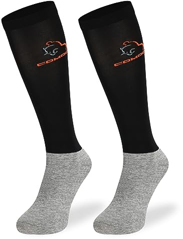 SKIETY Ropa Ecuestre Mujer y Hombre - Calcetines Hasta la Rodilla Mujer y Hombre - Calcetines Equitación Microfibra Ecuestre Mujer y Hombre - Calcetines Equitación Niña