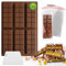 Midnadiy molde de silicona para chocolate, molde de silicona para 6 tabletas de chocolate con rascador y bolsa de 100 unidades, molde de chocolate de Dubai para bombones de praliné de chocolate