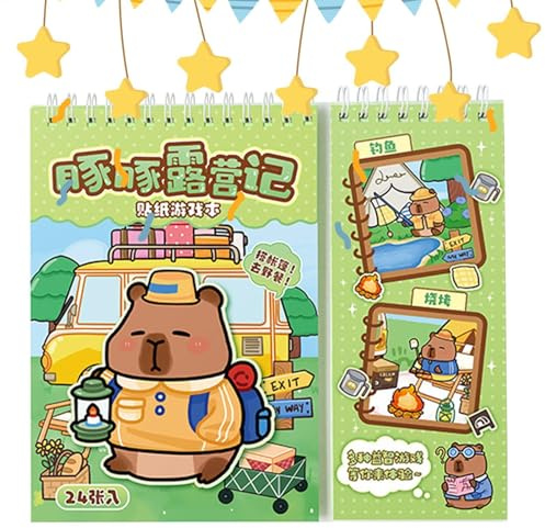 Estetiska scrapbooking-klistermärken, Capybara klistermärken för scrapbooking, Capybara Scrapbook-klistermärken, journalklistermärken – Dagboksklistermärken med utskärning och autokoll