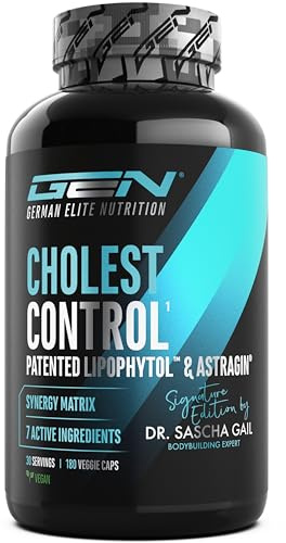 Cholest Control 180 Capsule - Complesso di Steroli Vegetali con Lipophytol™, Estratto di Bergamotto, Aglio Nero, Carciofo, OPC e Myo-Inositolo - Extra ad Alto Dosaggio, Vegano