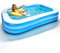 Rectangle Paddling Pool for Kids, 2M Garden Pool for Children and Adults, Rectangular Inflatable Pool with Thick PVC, Leak-Proof & Easy to Set Up for Outdoor Summer Fun in Backyard, Garden, Parties