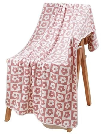 YYLUOYANG Badetuch 1 Stücke 70x140 cm Hause Blumenmuster Korallen Badetücher for Den Körper Schnell Trocknend Handtuch for Gym Sport Duschmantel BadetüCher(Pink)