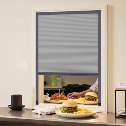 Vibeo Porte Accordéon Interieur Porte Coulissante à Tambour pour Passe-Plat de Cuisine, Porte D'armoire Haute à Enroulement Pliable, Kit de Panneau Accordéon Flexible Gris(18x24in(45.7x61cm))