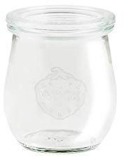 12 minitarros de vidrio de Weck, con forma de tulipán, 220 ml, RR60, en embalaje de cartón original