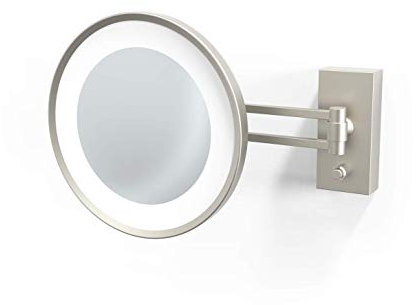 Decor Walther LED Wandkosmetikspiegel, 3 x Vergrößerung, BS 36 LED (Nickel satiniert)