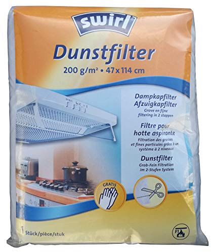 Swirl Dunstfilter 200 g/m² Sondergröße 47x114 cm für Dunstabzugshauben zuschneidbar