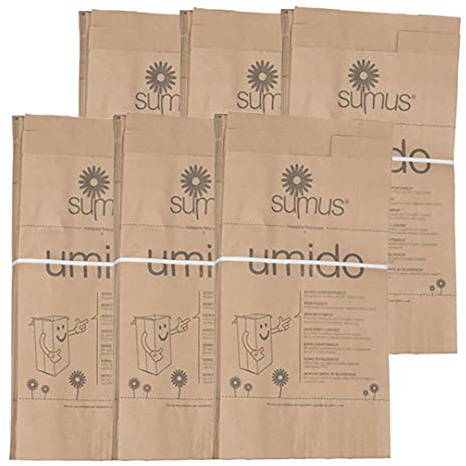 6 paquets de Sacs en papier pour humide et organique biodégradables et compostables (30 X 20) - 8 litres - 300 sacs Bio…