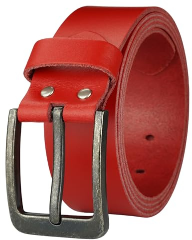 Manza Gürtel Ledergürtel Damen Herren 4cm breit echtes Leder Handgemacht Jeansgürtel Rindleder MADE IN GERMANY NEU #4M520