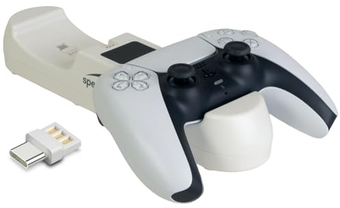 Speedlink JAZZ USB Charger - stazione di ricarica per un massimo di 2 controller PS5, bianco
