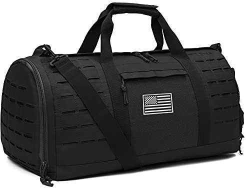QT&QY 40L militare tattico Duffle Bag per gli uomini Borsa sportiva da palestra Fitness da viaggio da allenamento con scomparto per scarpe