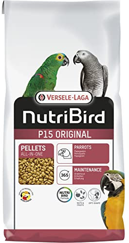 VERSELE-LAGA - NutriBird P15 Original - Granulado extrusionado - Alimento de Mantenimiento para Loros - Monocolor - 10kg