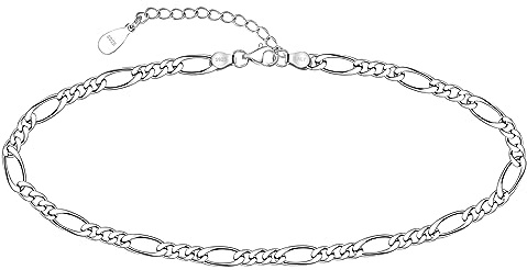 CHIC & ARTSY Damen Fußkettchen Armband 925 Sterling Silber Kette Strand Sandale Barfuß verstellbares Geschenkbox