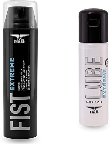 Gleitmittel - Mister B FIST EXTREME Lube 200 ml Lubricant auf Silikon Basis & Mister B LUBE Extreme - Lubrifiant Désensibilisant à Base d'Eau, 100 ml