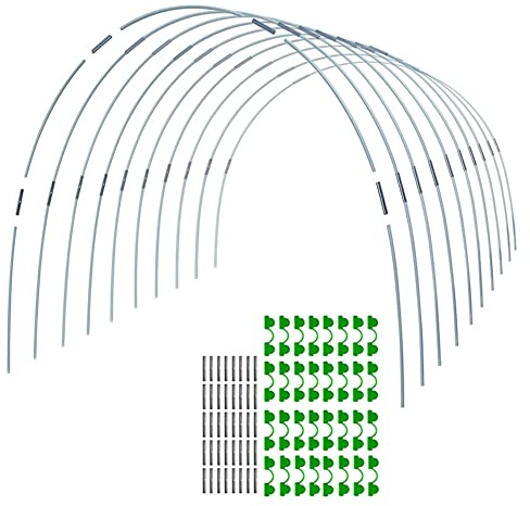 SPORTARC Cerchi da giardino per serre, kit fai da te per serre, telaio di supporto per tunnel da giardino, supporto per piante in tessuto, telaio di supporto per tunnel da giardinaggio (A)
