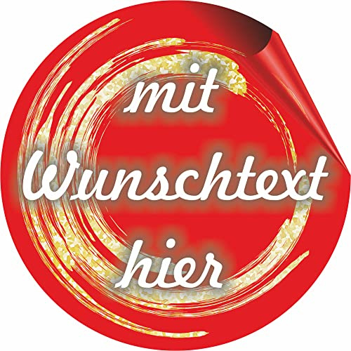 Klebeetiketten - Aufkleber - Design Kreis - mit Wunschtext - Bild - Logo - personalisiert - Namensaufkleber - benutzerdefiniert für Firmenlogos - Schule - Kinder - KITA