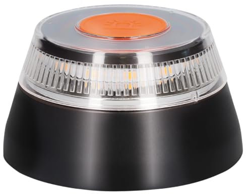 PMK GRUPO Luz Emergencia Coche Homologado DGT con Geolocalización | Luz avería coche [Visibilidad 1 Km] Baliza V16 con GPS y Base Imantada - 1 Unidad