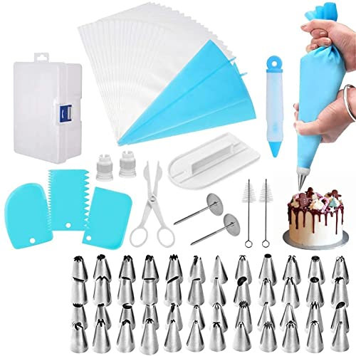 YLWX Kit Punte sac A Poche Professionali, Set Bocchette sac À Poche Torte Forniture for La Cottura for La Preparazione di Glassa, Pasticceria Accessori