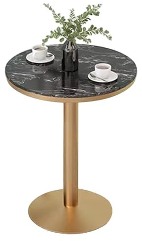 MARXAN Hoher Marmortisch, runder Bartisch, Cocktail-Bistrotisch, Kneipentisch für Partys, Wohnzimmer, Küche, Esszimmer, Kaffee-Besprechungstisch, Konferenztisch (Size : Height 95cm)