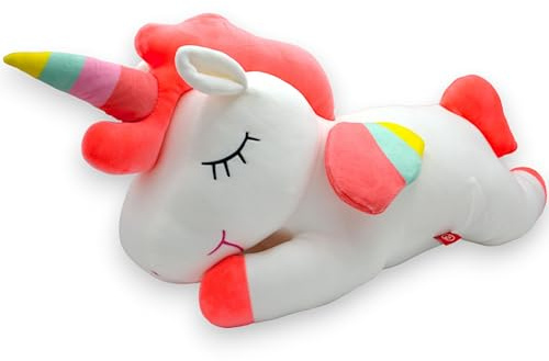 UNUS Kissen Seitenschläferkissen Einhorn 80 cm weiß
