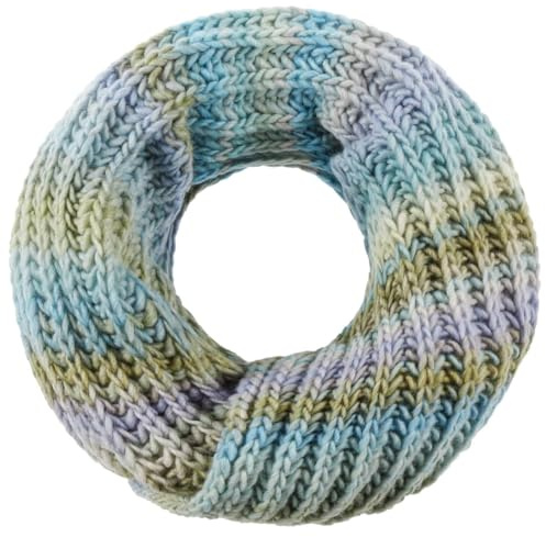 LIERYS Jasila Loopschal Damen Mehrfarbiger Rundschal mit Schurwolle Strickschal Made in Germany Waschbarer Winterschal mint One Size