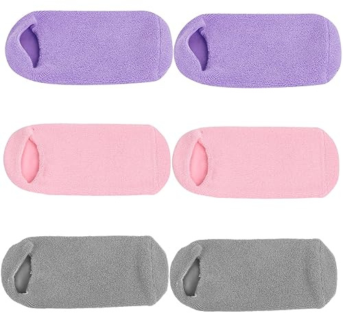 Didiseaon Calcetines Térmicos Antideslizantes 3 Pares Calcetines De Spa Hidratantes Para El Cuidado De Los Pies