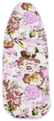 JEWEDECO 1pièce Housse De Table à Repasser Élastique avec Imprimé Floral Compatible avec Plateaux De pour Repassage à Sec Vapeur