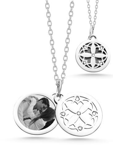 Personalisierter Foto-Anhänger für Damen | Kette mit Bildgravur | Erweiterbar Anzahl Foto Anhänger | langelebige Lasergravur | Edelstahl mit Bild Gravur | Kettenlänge verstellbar