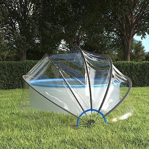 Home & Garden,Pool & Spa,Pool & Spa Accessories,Pool Covers & Ground Cloths-home-Pool Dome Round 376x188 cm PVC