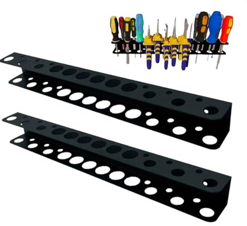 Aufbewahrung an der Wand für Schraubenzieher, Halterung für Handwerkzeuge, 2-fache Aufbewahrung, Schraubenzieher-Displayständer für Garage, Workshop, Werkbank, Shop von r
