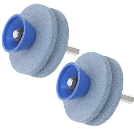 2pcs Affûteur de Lames de Tondeuse Brun Bleu en Corindon