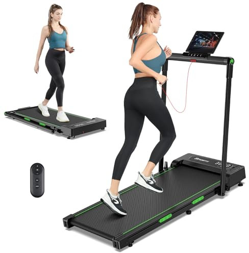 THERUN Folding Treadmill for Home, 2.5HP Under Desk Treadmill w/Remote and LED Display, Foldable Walking Pad w/ 3 Countdown Modes & 12 Programs, Shock Absorption, 1-12KM/H, No assembly