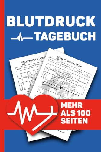 Blutdruck Tagebuch: Einfacher Blutdruckpass A5 | Täglicher Tracker für Senioren und Männer |Gewicht, Blutdruck & Kalender | Gesundheits Tagebuch