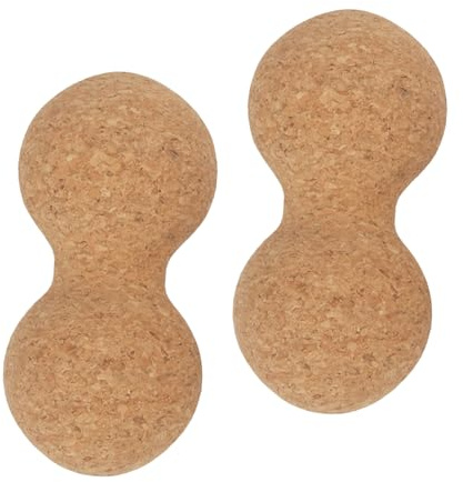 FOMIYES 2piezas Bola de Fascia de Corcho Balones de Terapia Herramientas de Masaje para Espalda y Manos Pelota de Masaje de Corcho para Relajación Muscular y Recuperación Física