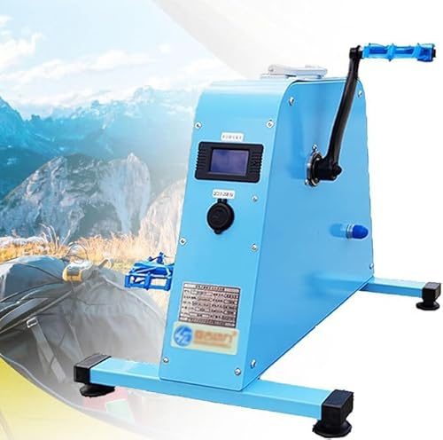 Generatori a manovella, generatore di corrente a pedale da 350 W, generatore a pedale con 4 uscite USB DC 5-48 V, illuminazione a LED e funzione di visualizzazione, per alimentazione di emergenza