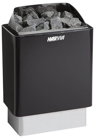 Harvia Kip45E 4.5kW Electric Sauna Heater - Single/Three Phase 230V Black