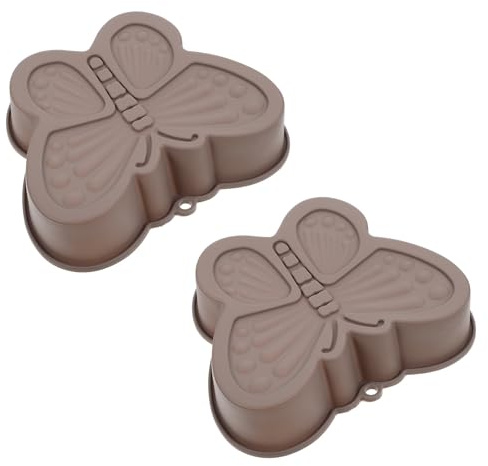 CHICAMPERA 2 Pezzi Stampo per Torte a Forma di Farfalla in Silicone Resistente ad Alte Temperature e Antiaderente, per Dolci Fatti in Casa e Pasticceria Colore Casuale