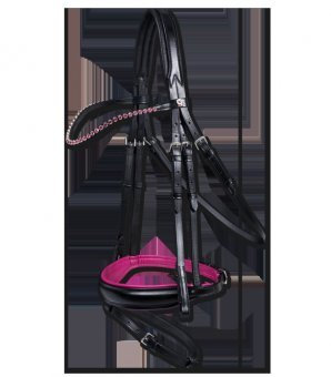 WALDHAUSEN X-Line Trensenzaum Pinkberry, Warmblut, schwarz