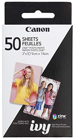 Canon Ivy Zink 2 x 3 Photo Sticker Paper 50 Sheets Pack