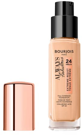 Bourjois Always Fabulous Fondotinta Coprente Liquido a Lunga Durata con SPF 20, 110 Vanille Clair