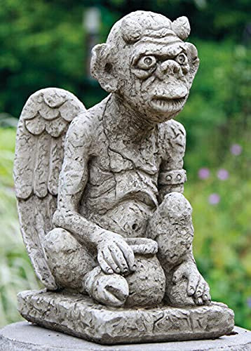 Gremlin Mythical Statue de gargouille avec pot en pierre