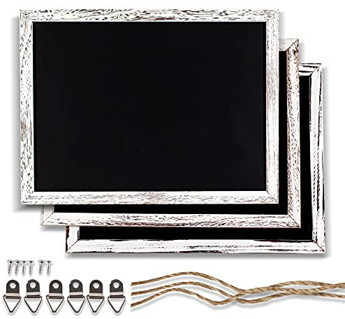Reatong Kreidetafel, 30,5 x 40,6 cm, nicht magnetisch, rustikal, weiß, Holzrahmen, Kreidetafeln für Hochzeit, Küche und Heimdekoration