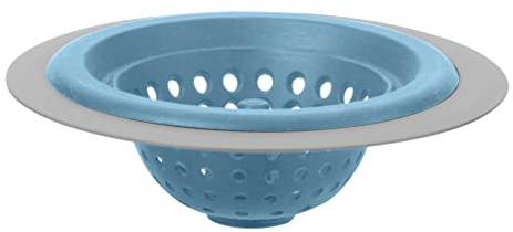 OGGI Silicone & Metal Sink Stopper- Great Kitchen Sink Stopper, Silicone Drain Stopper, Sink Plug, 4.6˝ Diameter Metal Rim, Turquoise