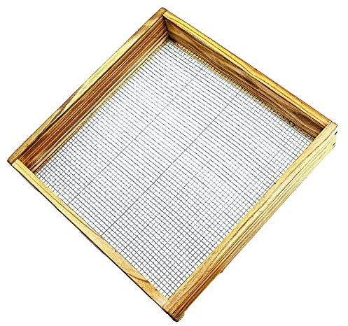 Bodensieb für die Gartenarbeit, 11,81-Zoll-Bodensieb aus für den Garten, langlebiges und reparierbares Siebpfannen-Bodensandsieb, Sieb für Steine, Oberboden, Torfmoos, Blätter, Lehmboden,