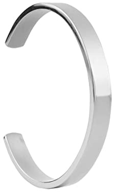 Manfnee Armreif Damen Silber Gold Schwarz Rosa Edelstahl Armband Frauen Oval 8mm Armreif Schmuck