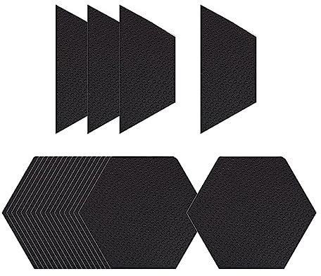 JISADER Hexagon Surfboard Traction Pads Waxless Surfpad Premium Deck Pads Deck Grip Matte für Surfboards Skimboard Grip Surf Fish Board Paddleboard, Punktoberfläche