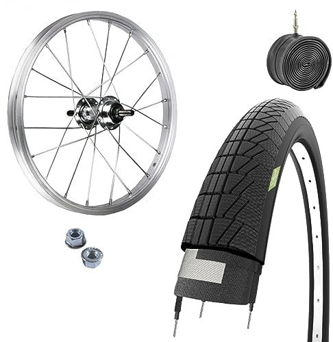 Felge 16 x 1,75 aus Aluminium + Abdeckung schwarz 16 x 1,75 + Schlauch für Kinderfahrrad Graziella