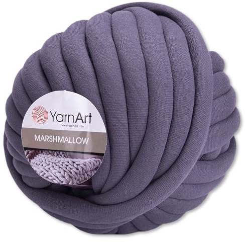Frida's Wollhaus YarnArt 750 g Marshmallow Handstrickgarn Jumbogarn Teppich Decken 17 Farben (908 | Anthrazit)