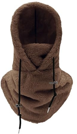 Warme Plüsch-Fahrradhaube Fleece Winddichte Skimaske Zum Radfahren Motorradmaske Kapuzenschal Damen Schalmütze Damen Winter Sturmhaube Winter Skimaske