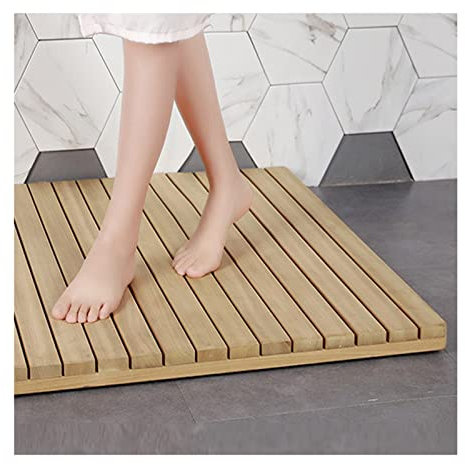 Badematten aus Bambusholz,Badematte aus Bambus-Duckbrett,rutschfeste Badematte,Holzteppich für Duschwanne,Spa und Saunaböden für Badezimmer,Duschen,Badewannen,Böden,anpassbar,60 x 120 cm